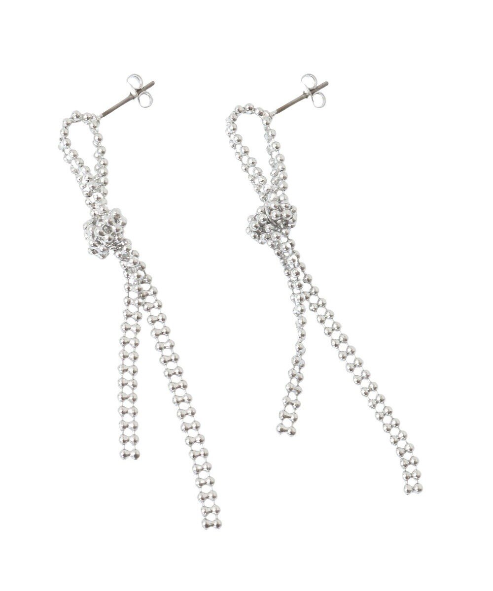 YECCA VECCA ノットボールチェーンピアス 