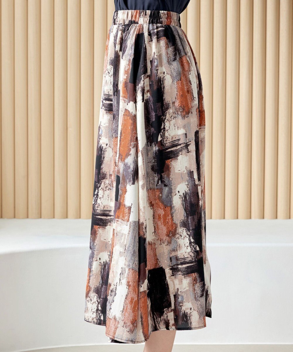 Tiaclasse 【洗える】ペイント柄スカート 