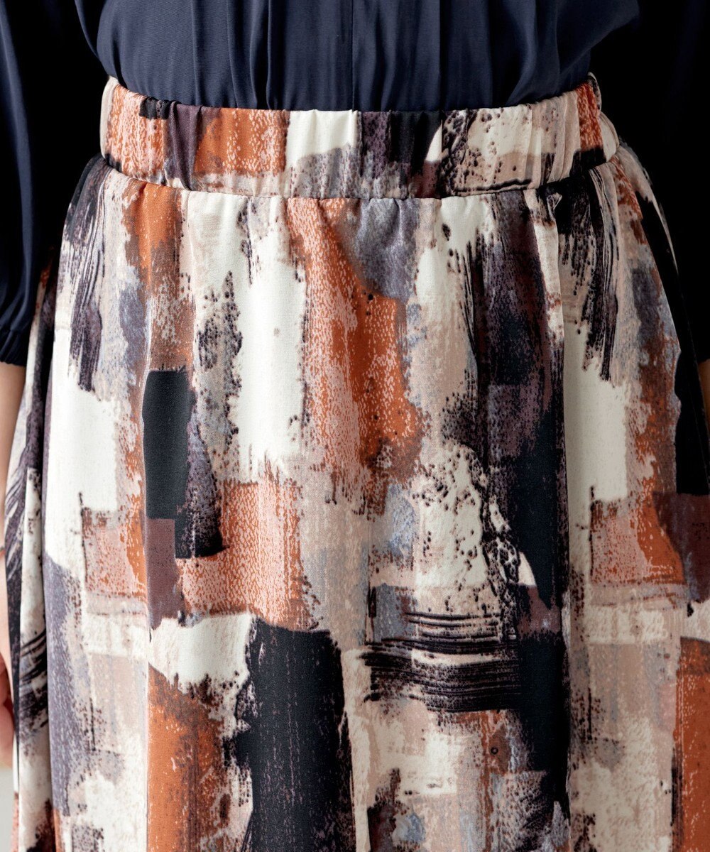 Tiaclasse 【洗える】ペイント柄スカート 