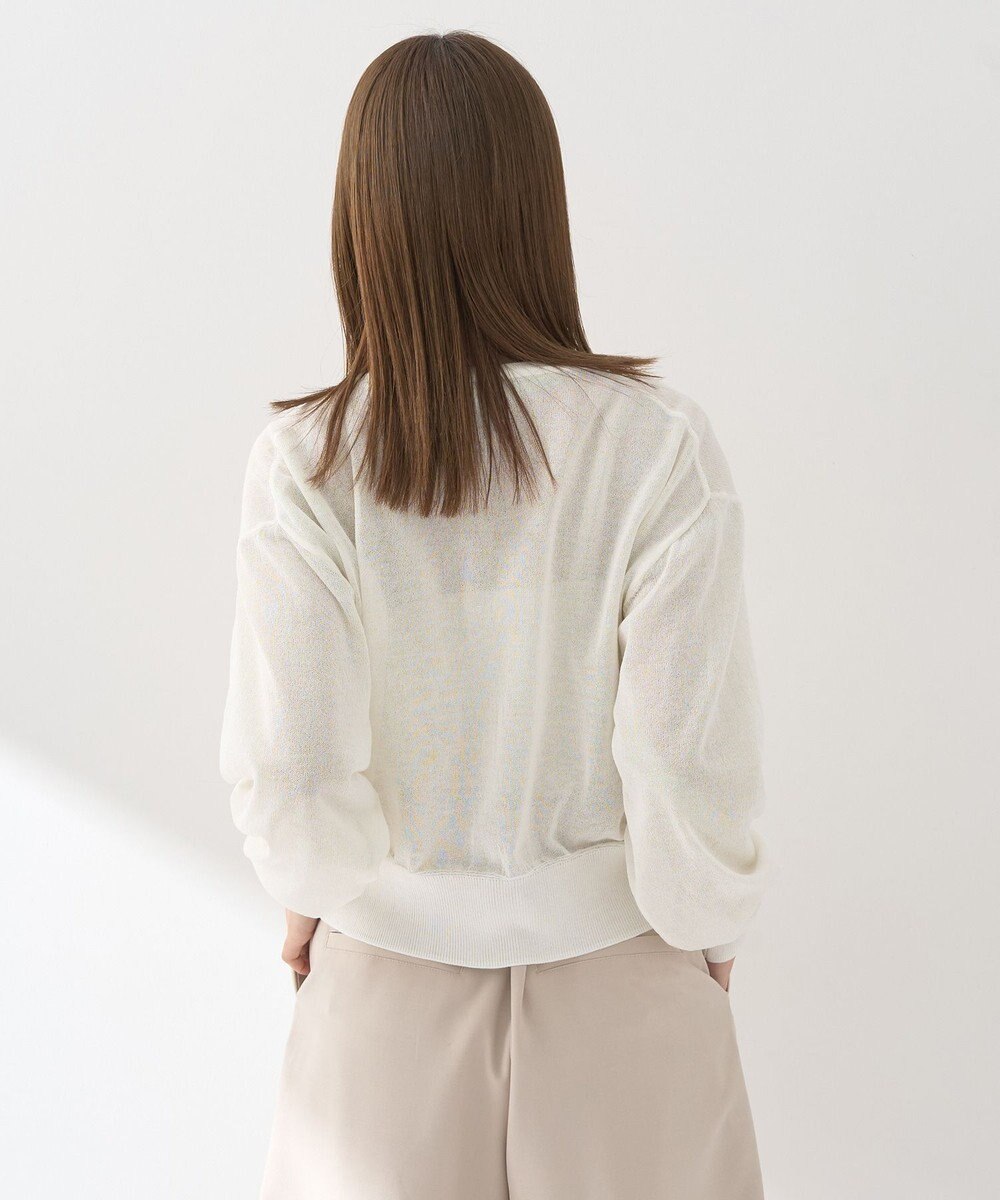 earth music&ecology 【予約】接触冷感シアークルーニットカーディガン 