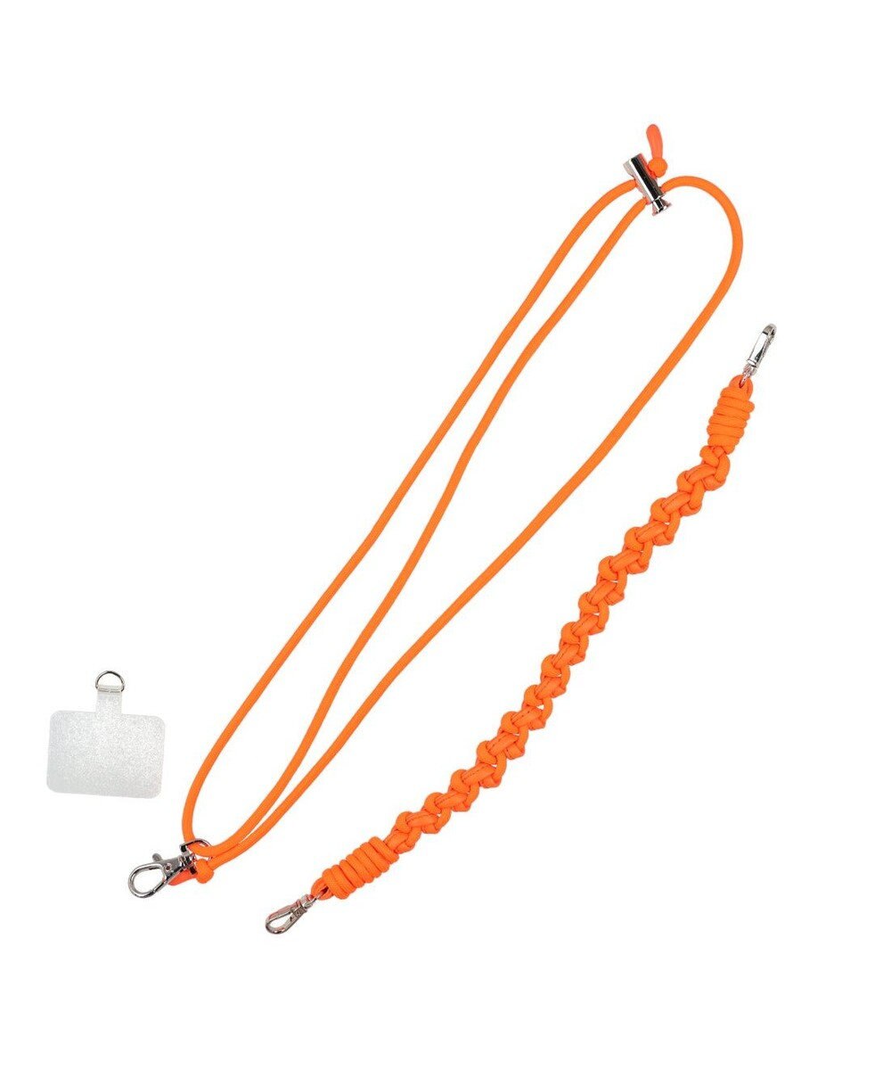 UNBILLION ペルケ perche / 蛍光レザーストラップ付き・チャームポーチショルダー 