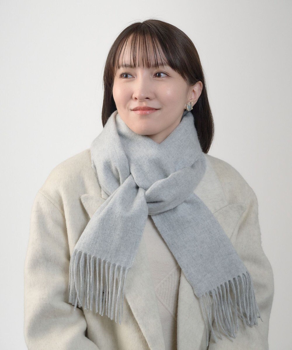 MOONBAT プラスムーンバット (+moonbat) カシミヤ100％無地マフラー 洗える 190㎝×30㎝ 