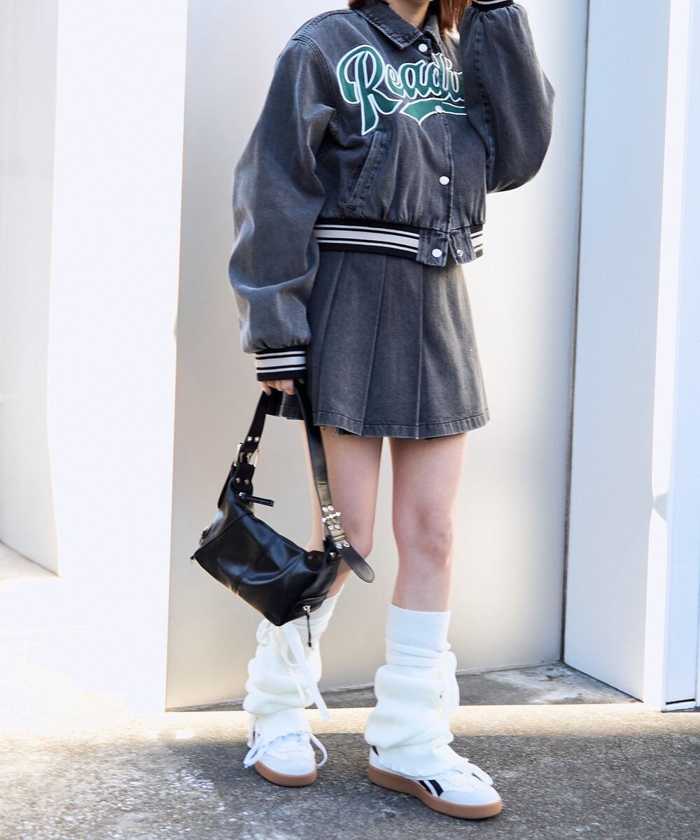 WEGO スタジアムロゴデニムショートスタジャン 