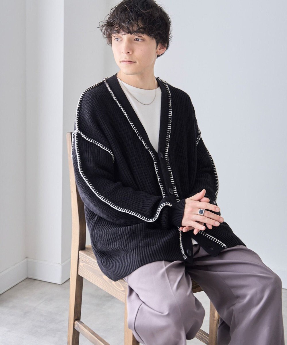 WEGO ハンドステッチカーディガン 