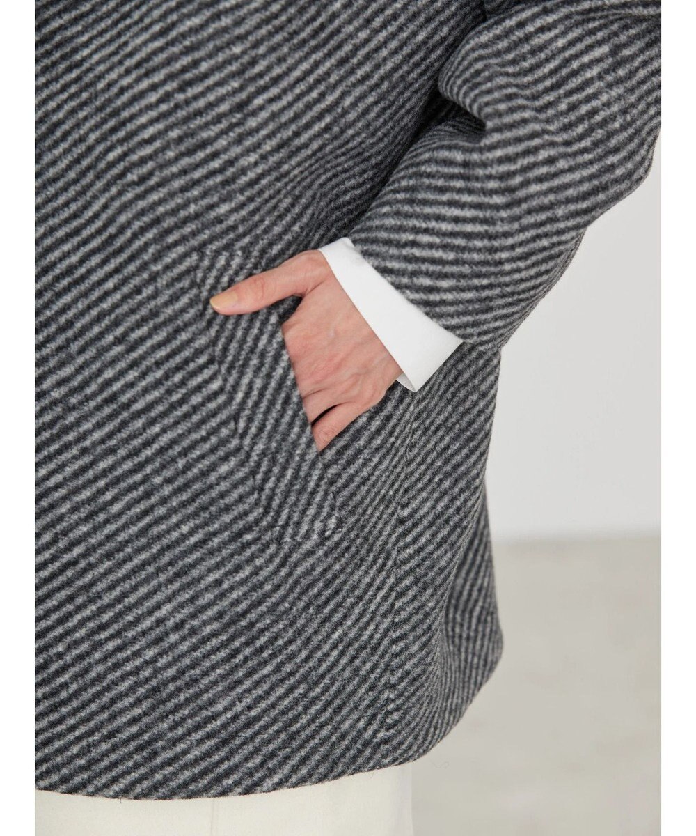 AMERICAN HOLIC ツイードライクコクーンミディコート 