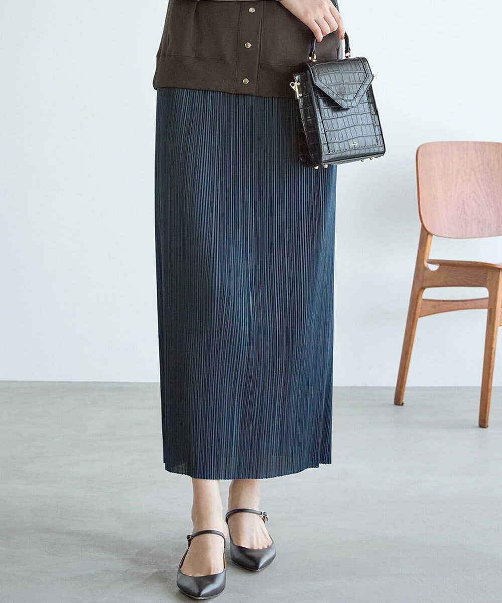 23区 S 【SLOW/一部店舗限定】トリコットプリーツ Iライン スカート 