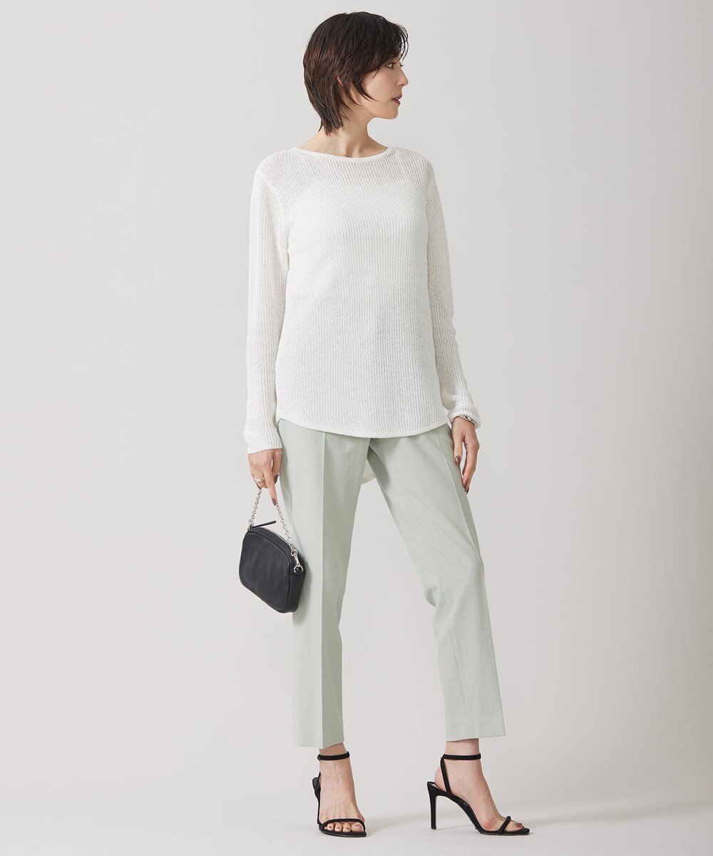 ICB 【洗える】 ペーパーブレンドシャインニット プルオーバー 