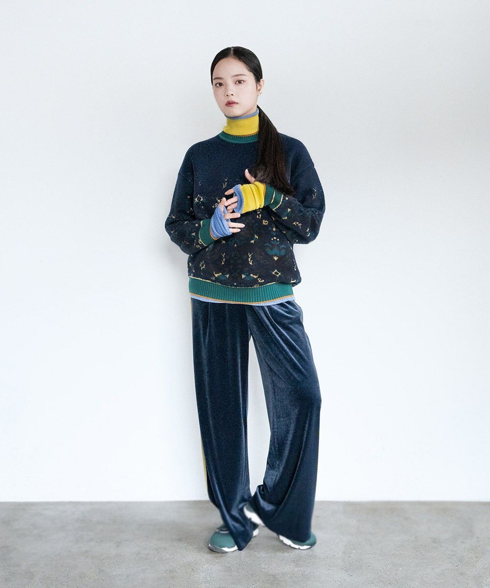 COQ FOREST MEMORY 花柄プルオーバーニット 