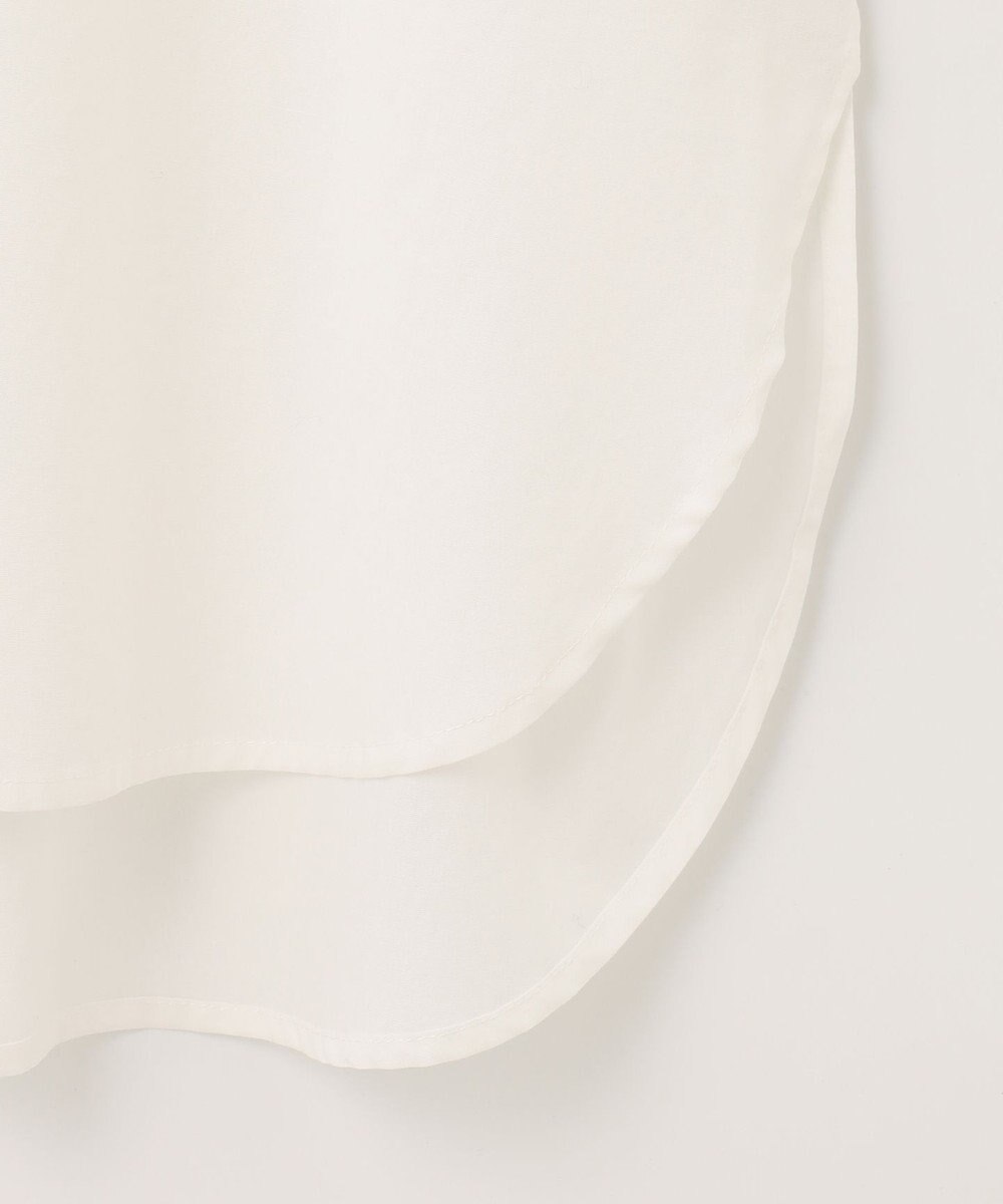 ANY 【洗濯機可】エンブロイダリー スキッパーチュニックブラウス 