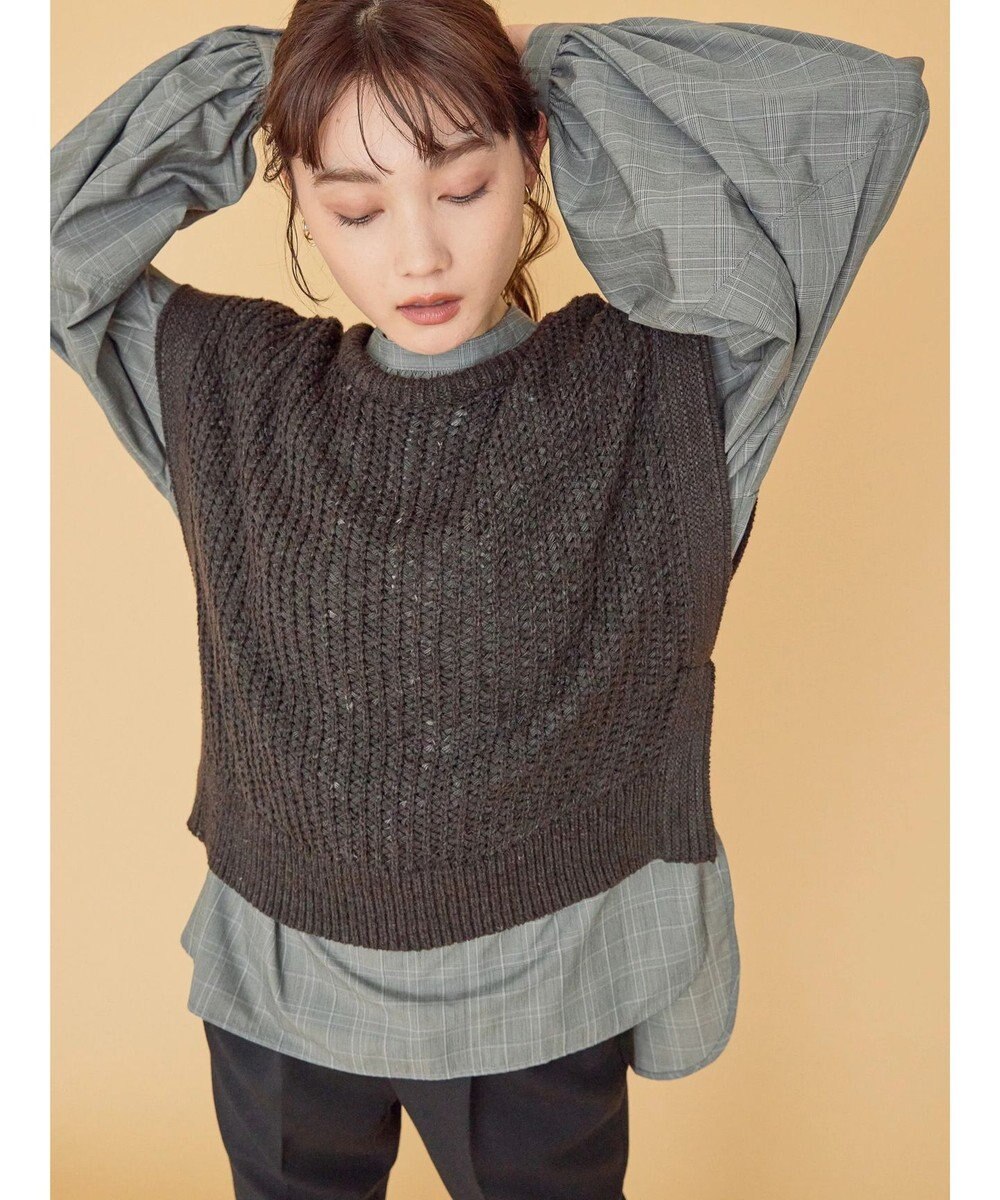 AMERICAN HOLIC ＳＥＴ　ボリュームスリーブシャツ＋ニットベスト 