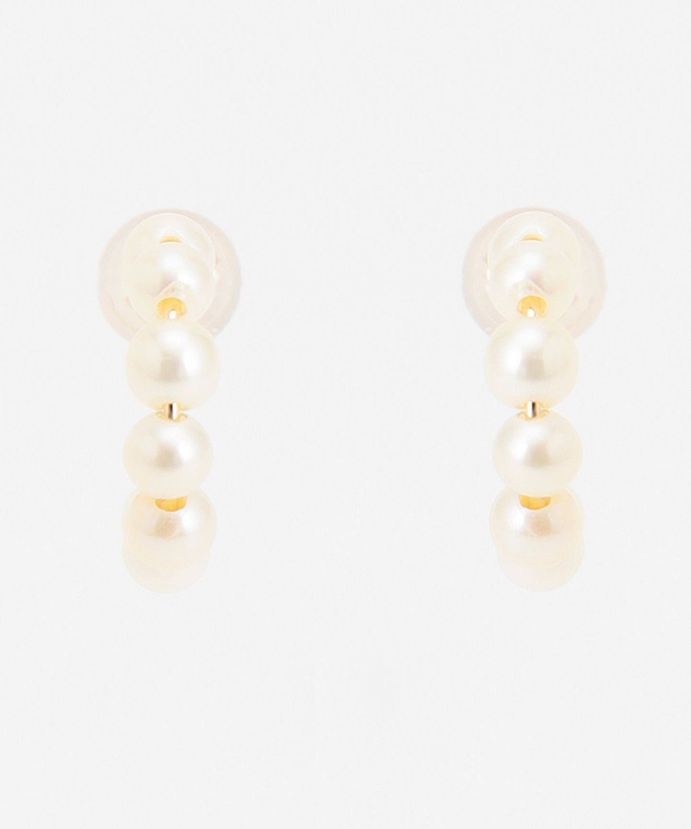 TOCCA 【WEB限定】FRILL PEARL PIERCED EARRINGS K10 淡水パール ピアス 