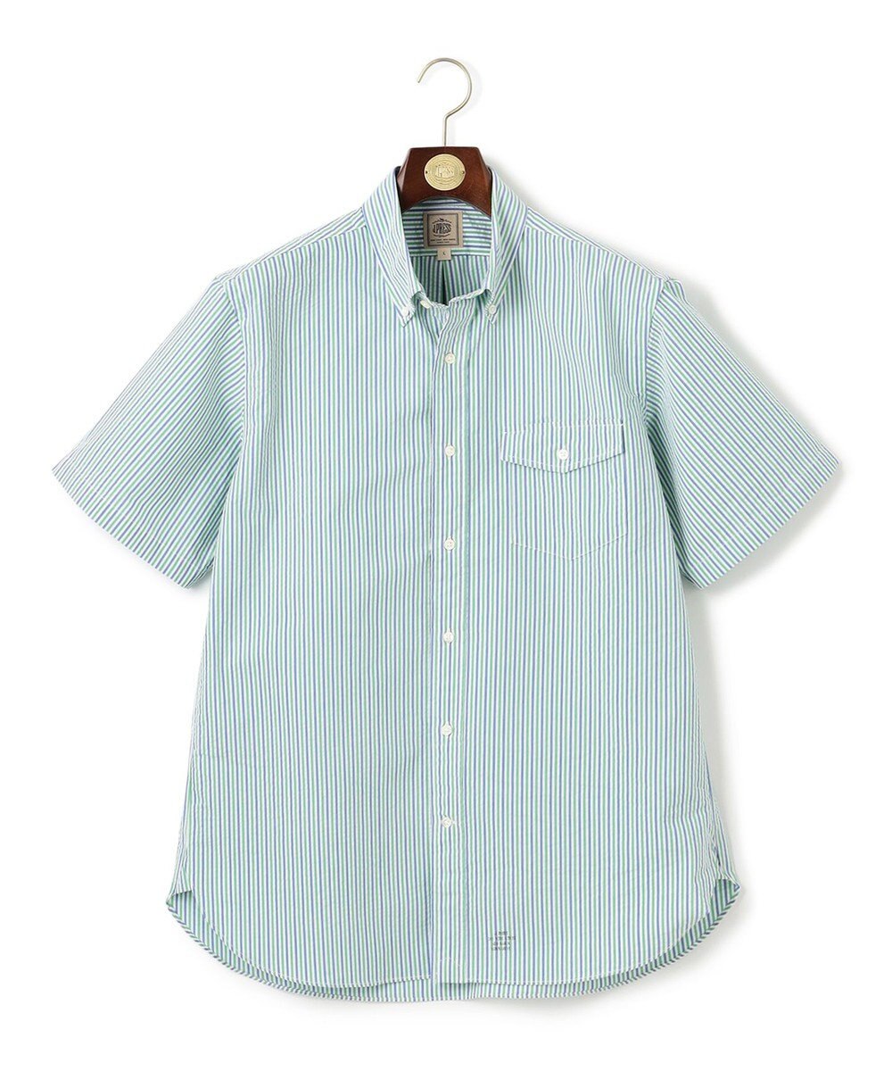 J.PRESS MEN 風が通るシアサッカーの清涼感【吸水速乾 / 高通気性】【クールマックス】サッカーストライプ シャツ / B.D. 