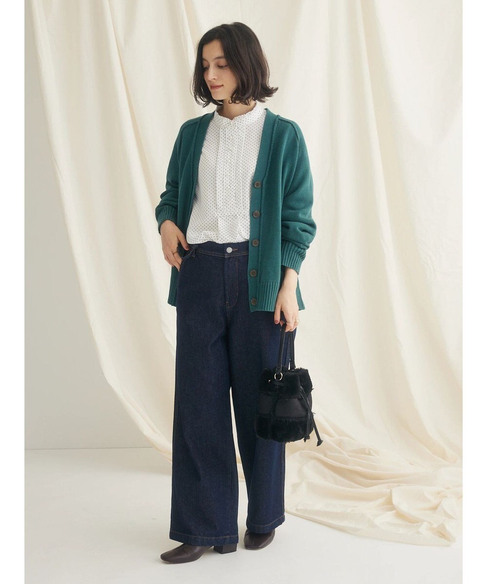 CRAFT STANDARD BOUTIQUE Ｖネックアウトリンキングカーディガン 