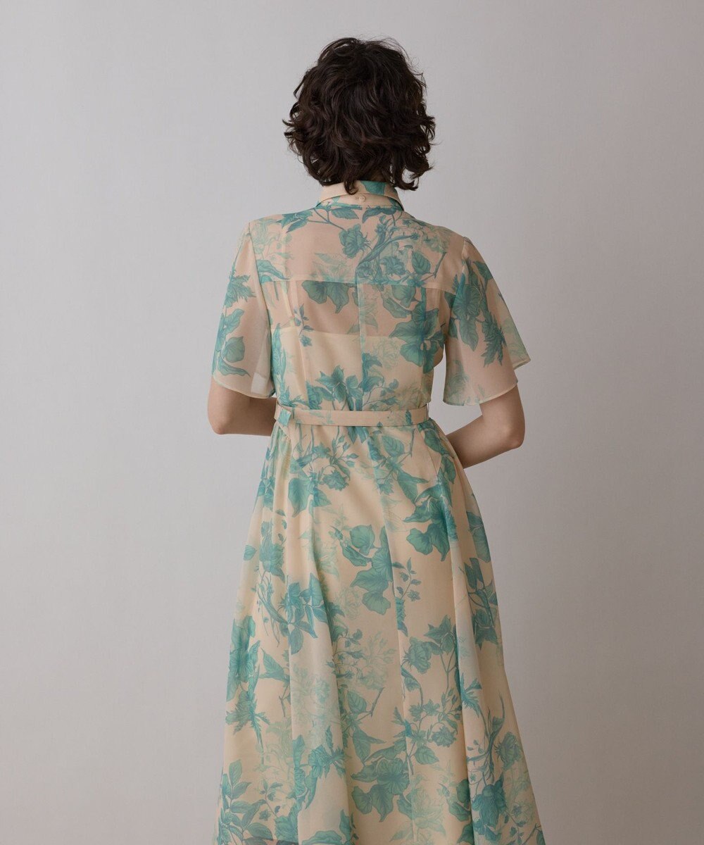 GRACE CONTINENTAL シャドーフラワープリントワンピース 