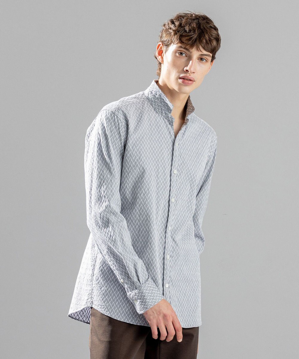 JOSEPH HOMME アロージャガードストレッチ　ウイングカラーシャツ 