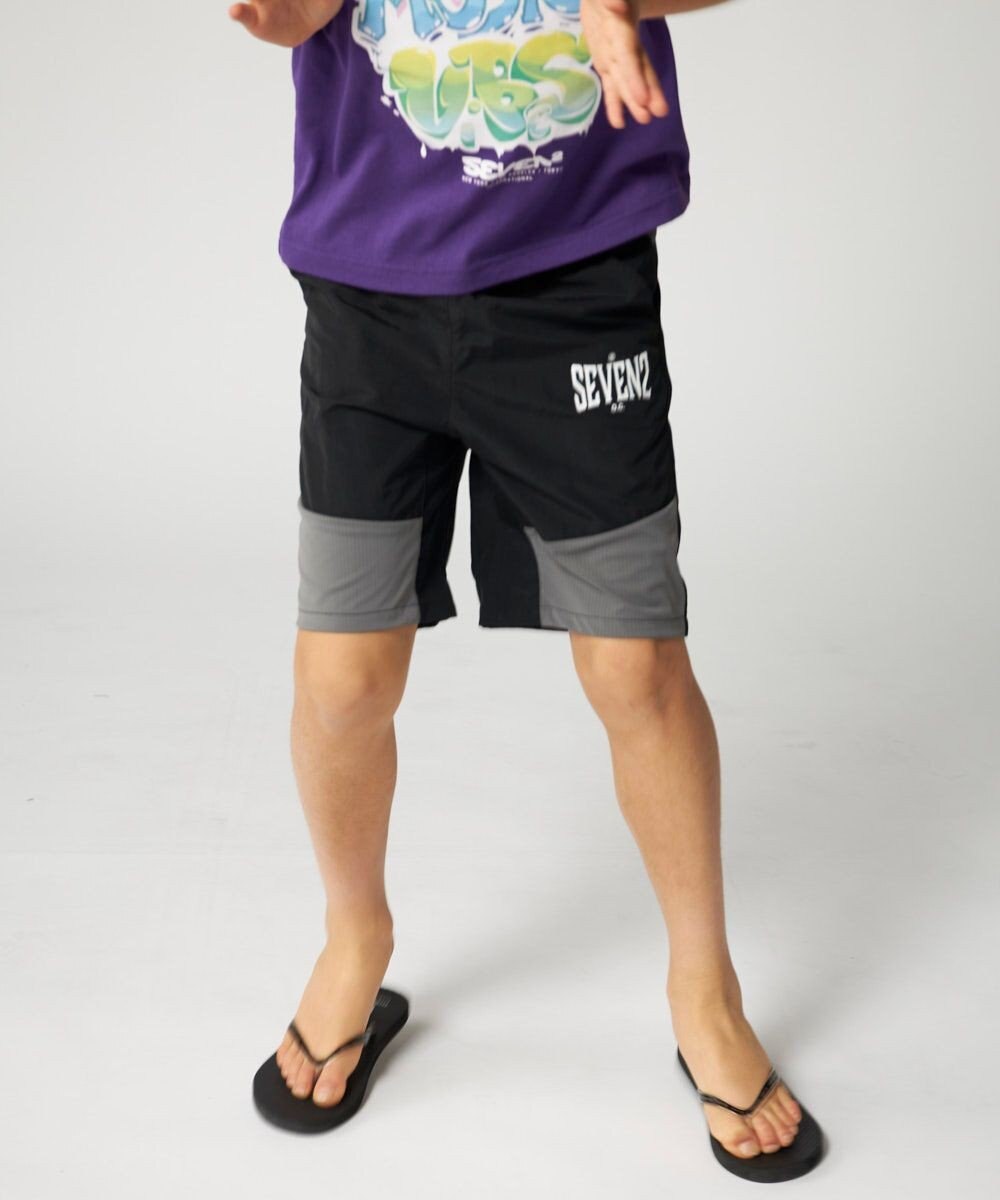 OP／FILA 【SEVEN2】異素材切替ナイロンパンツ 