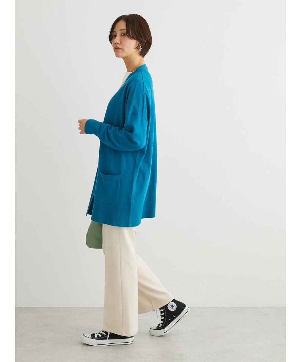 Green Parks もちやわ　Ｖネックミディ丈ニットカーディガン 