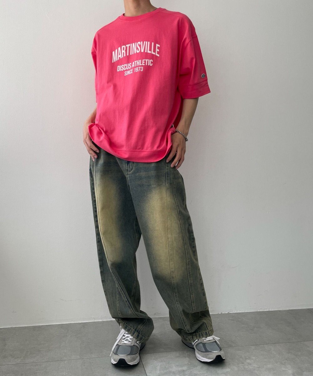 WEGO 【綿100%/MLサイズ展開】DISCUS　ルーズカレッ１００％ 