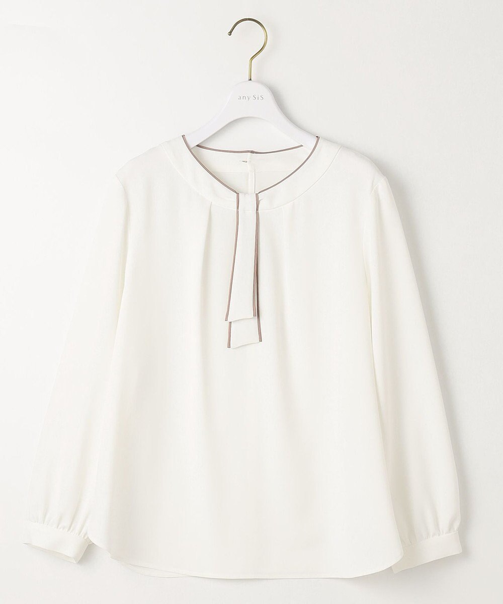 ANY SIS S 【洗える】フロントボウタイ ブラウス 