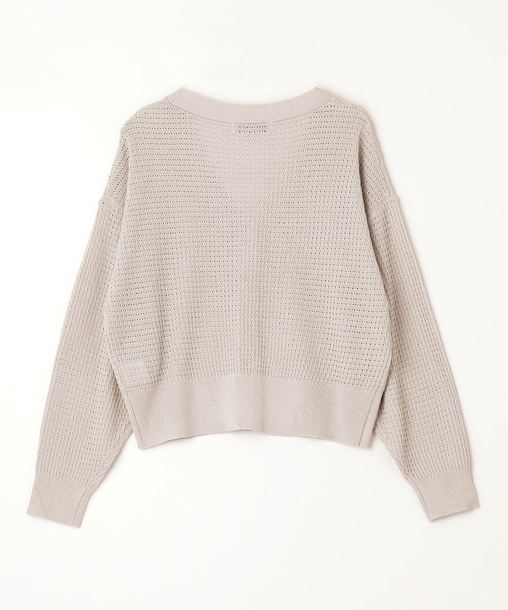 ANY 【洗濯機可】アイレットパターンカーデガン 