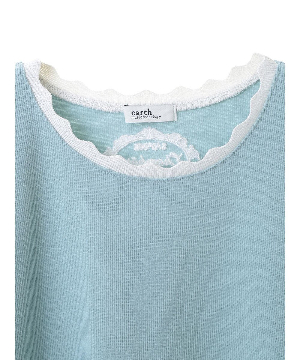 earth music&ecology バイカラースカラッププルオーバー 