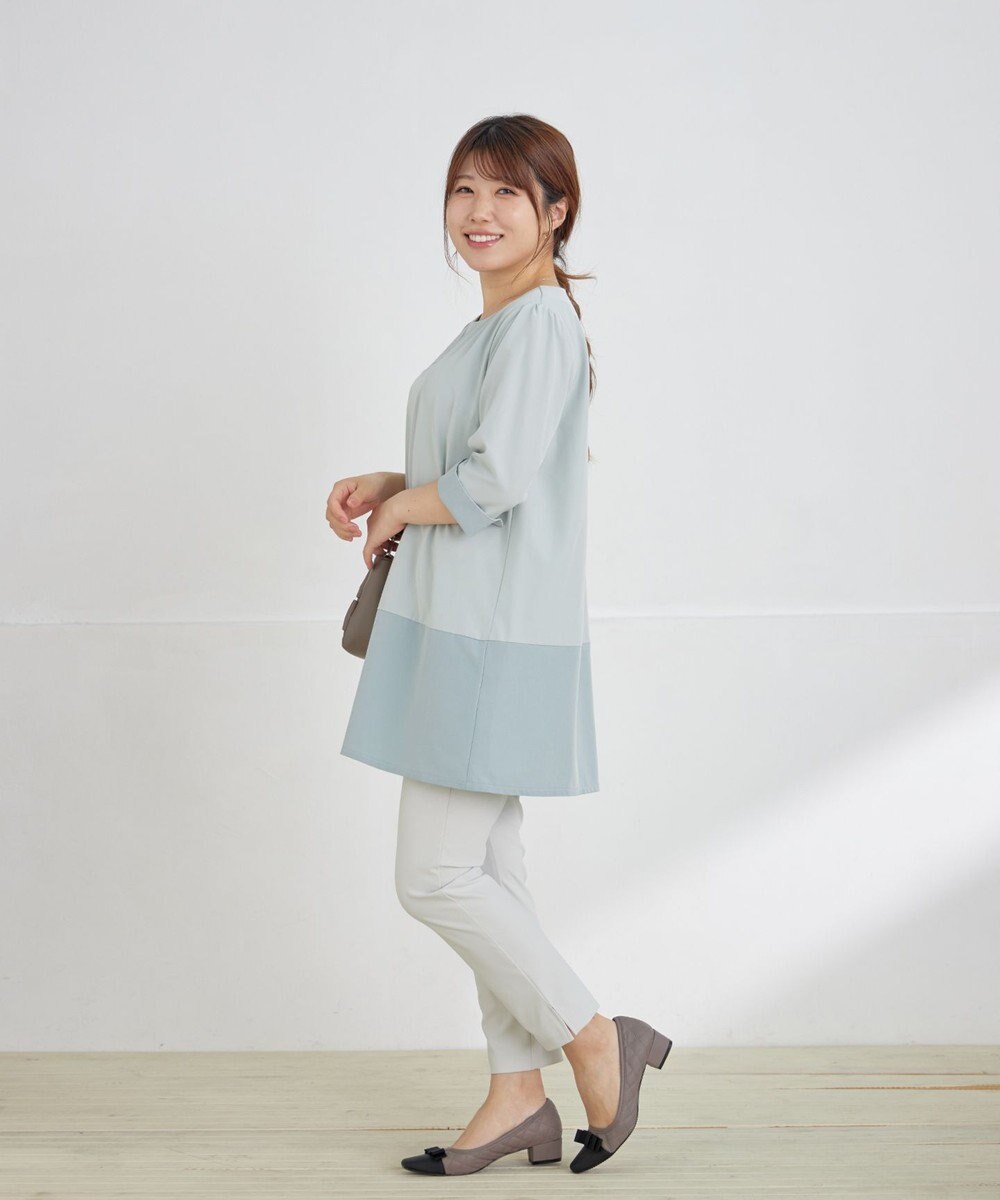 Tiaclasse L 【洗える】バイカラーチュニック 