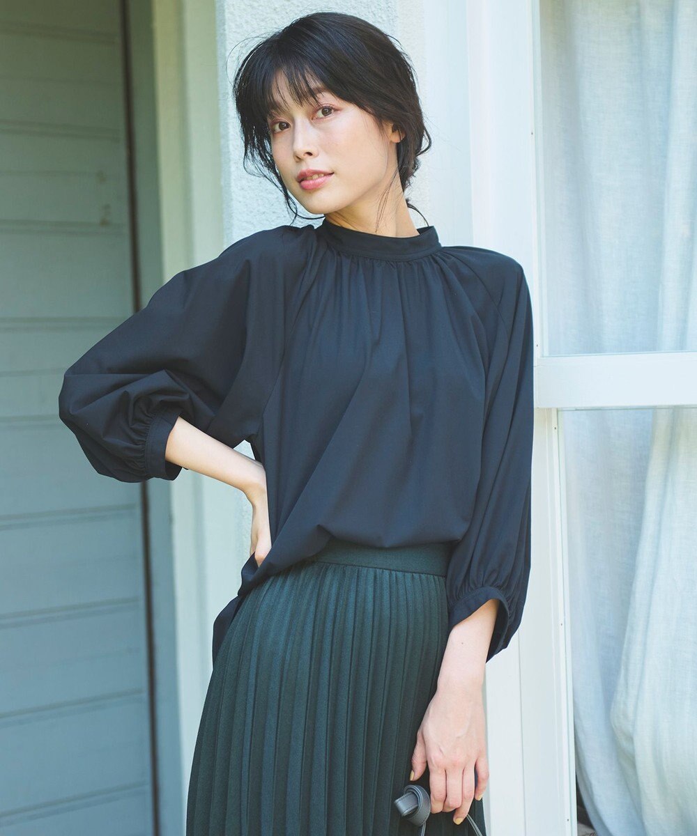 ANY 【速乾/UVカット/抗菌防臭/手洗い】エニィファンクションボリューム袖ブラウス 