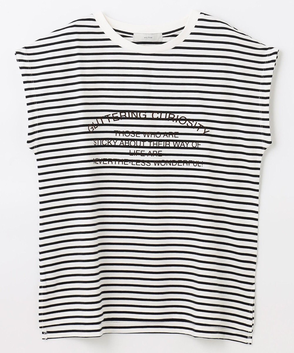 ANY L フロッキーロゴフレンチスリーブTシャツ 