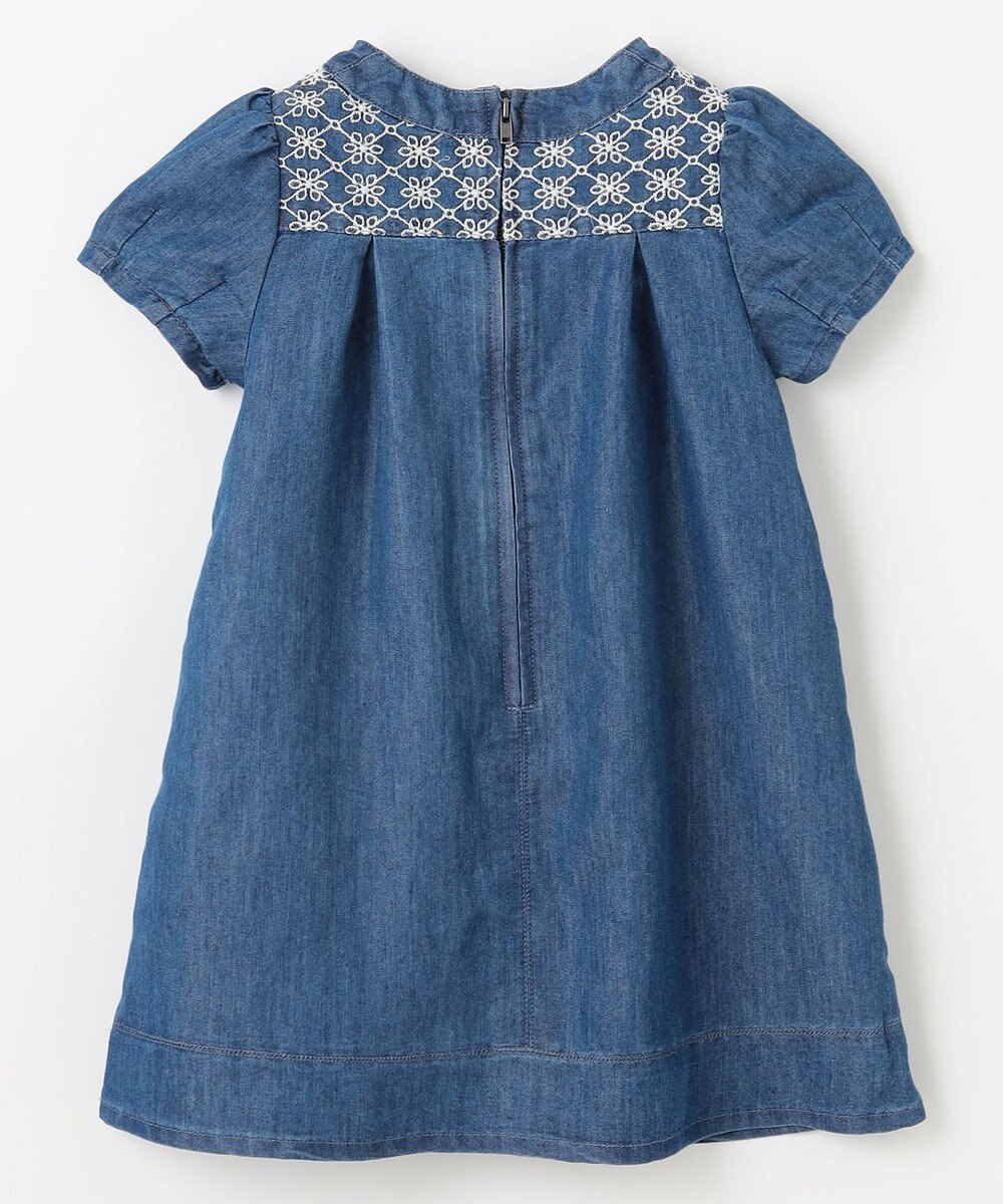 組曲 KIDS 【100㎝】レースコンビデニム ワンピース 