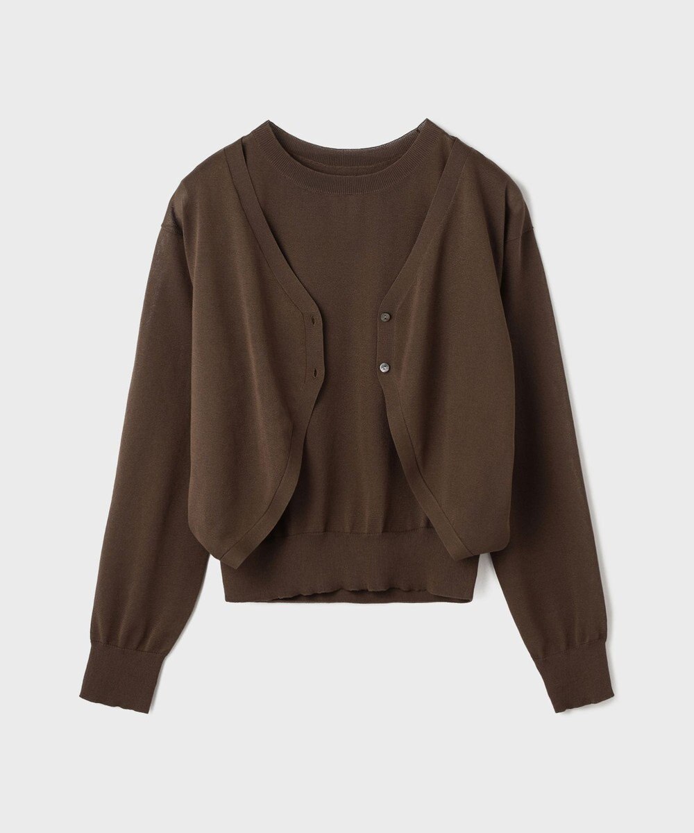 GRACE CONTINENTAL レイヤードニットトップ 