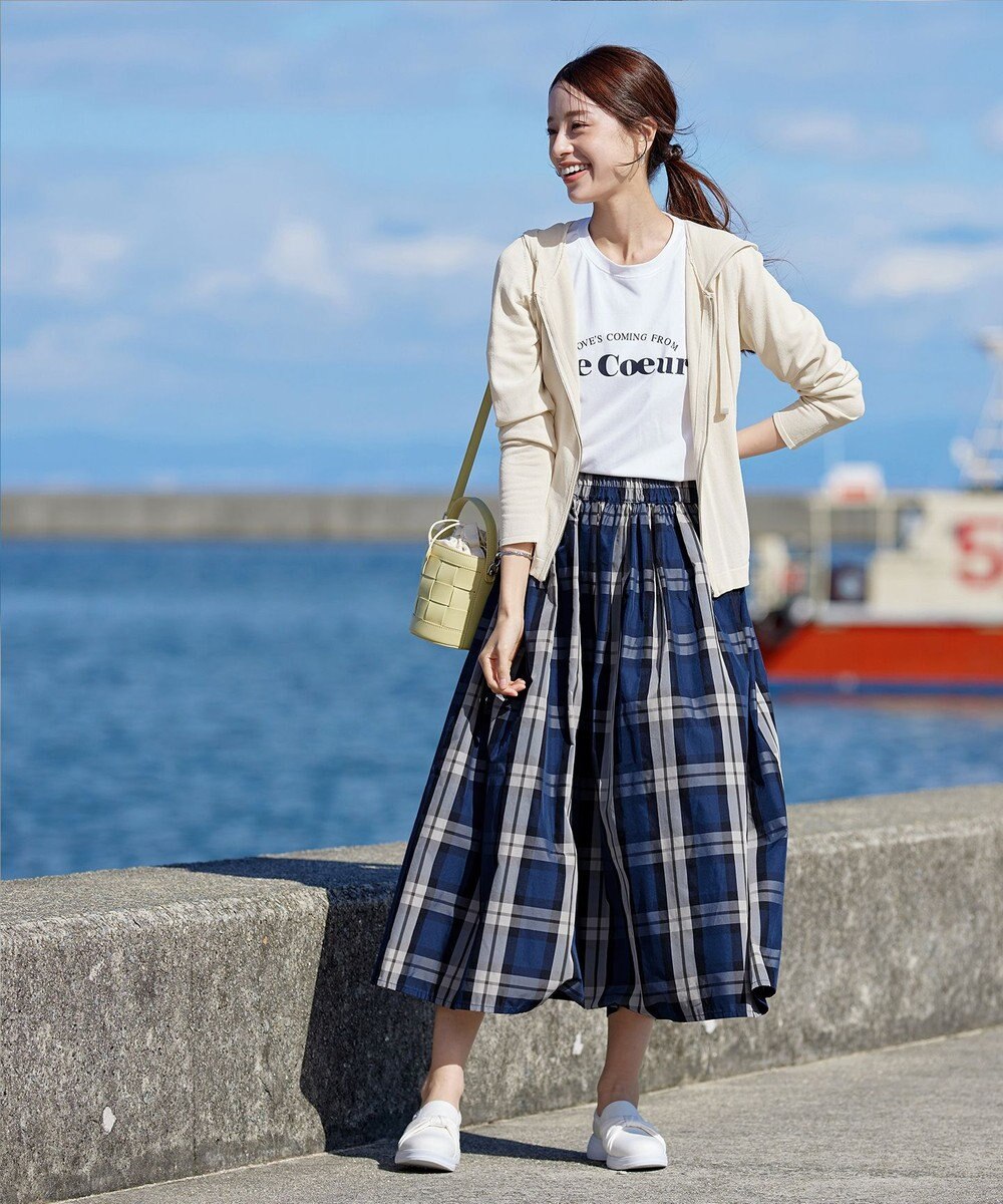 Tiaclasse L 【小倉優子さん着用】【洗える】サマーニットショートパーカー 