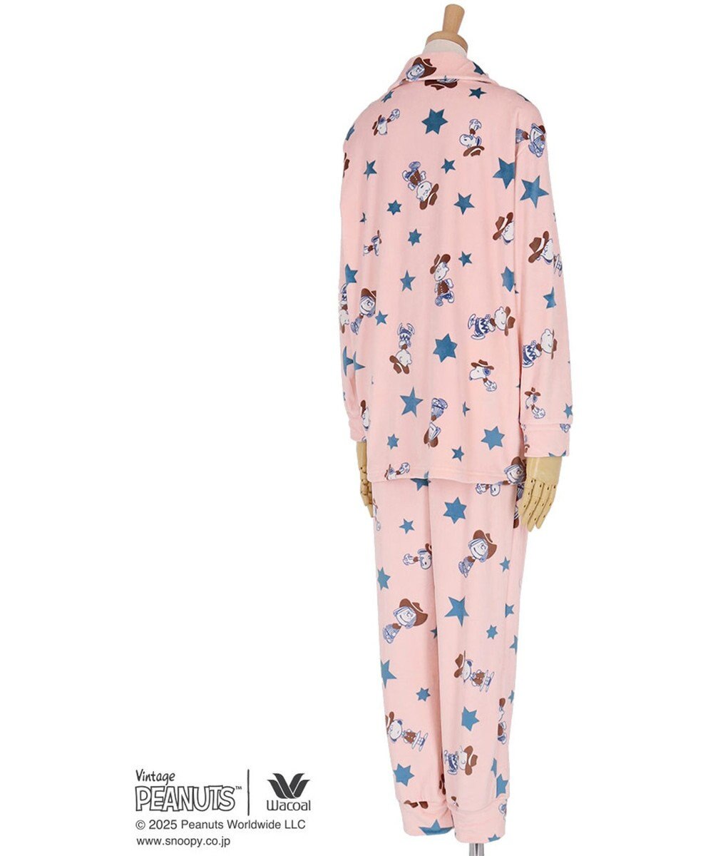 WACOAL ワコール_リラックス＆スリープ パジャマ フリース素材(本体) あったか 長袖 長ズボン PEANUTS スヌーピー レディース FDW463 /ワコール 
