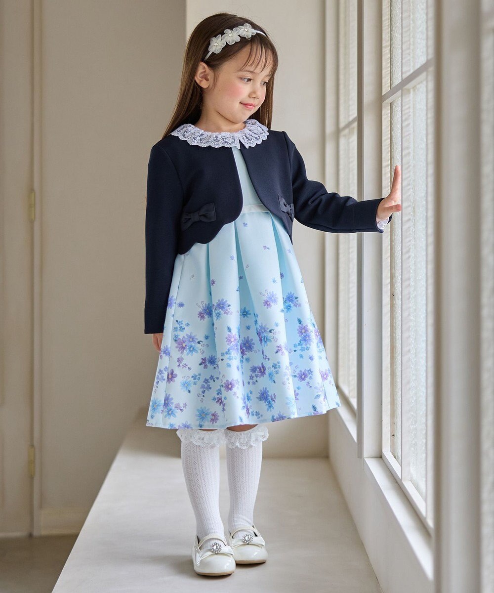 ANY KIDS 花柄プリント ワンピース 