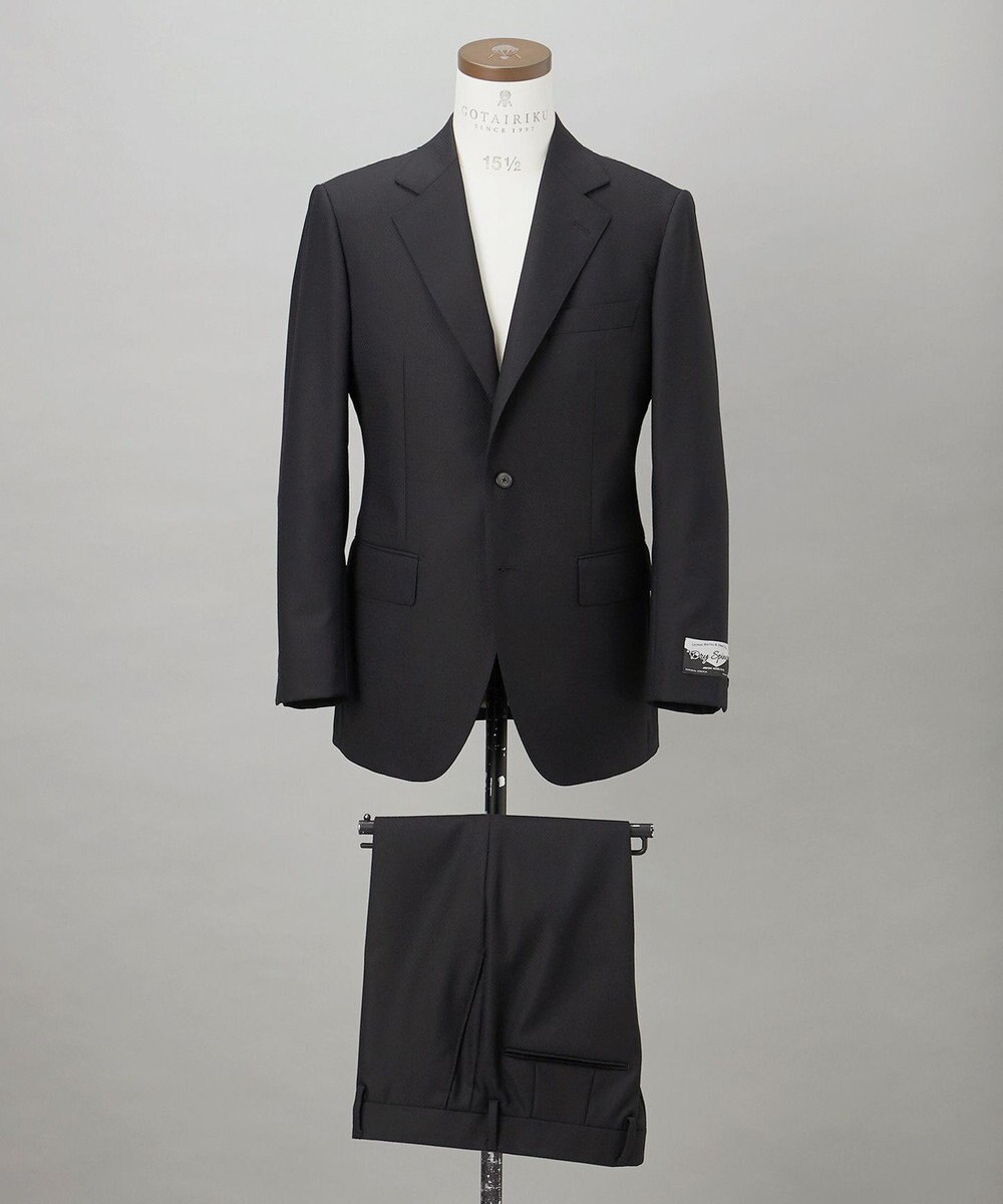 GOTAIRIKU シワになりにくい【御幸毛織/みゆきけおり】DRY SPINNER(ドライスピナー)スーツ_ブラック 