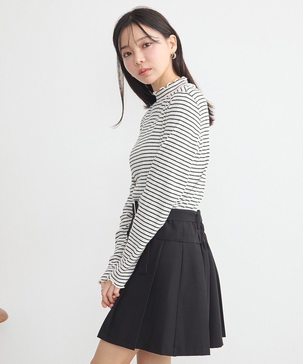 earth music&ecology ランダムチェーンリブハイネックプルオーバー 