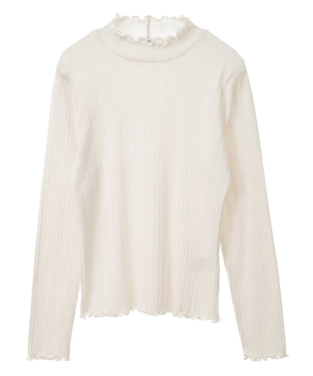 earth music&ecology ランダムチェーンリブハイネックプルオーバー 