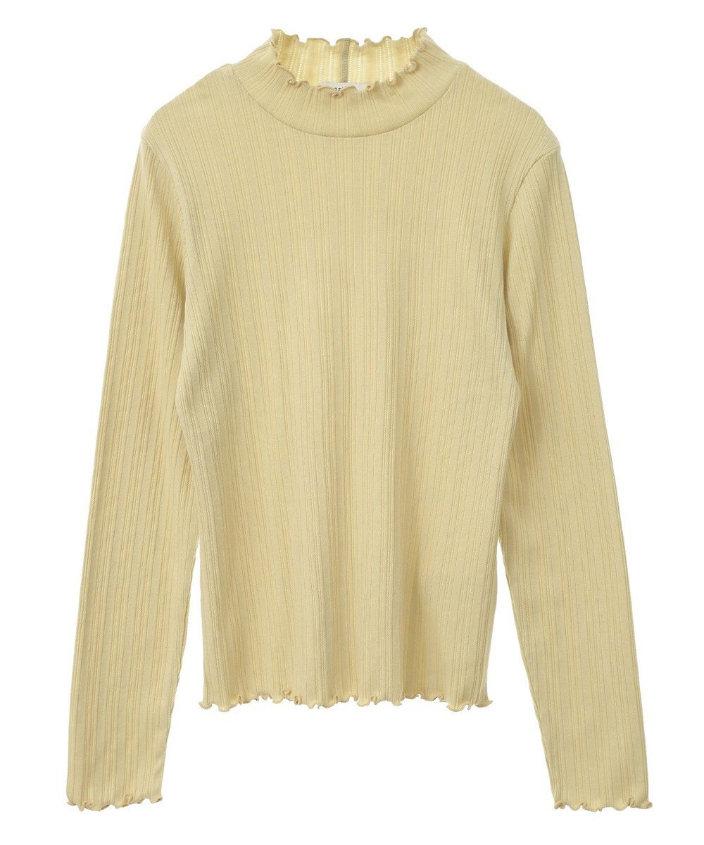 earth music&ecology ランダムチェーンリブハイネックプルオーバー 