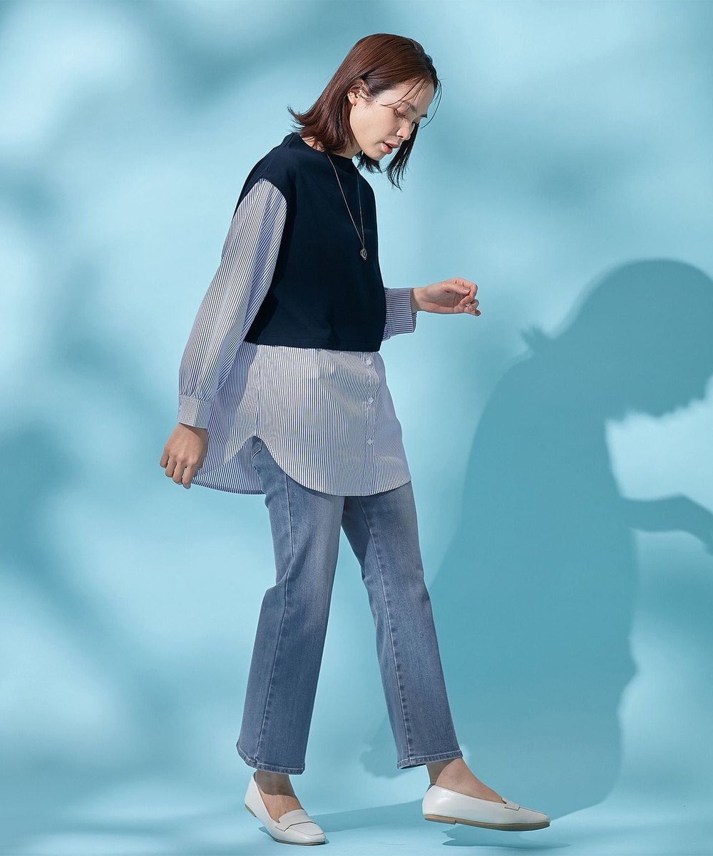 ANY 【洗濯機可/ストレッチ】デニムフレアパンツ 