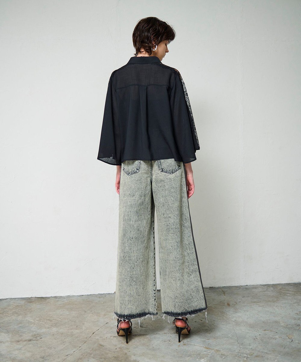 GRACE CONTINENTAL デニムワイドイージーパンツ 