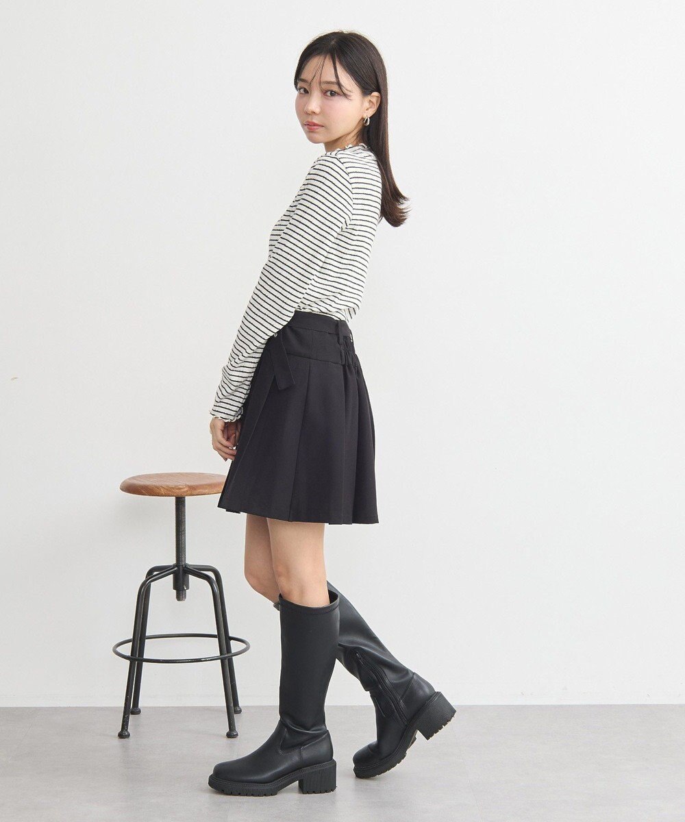 earth music&ecology ランダムチェーンリブハイネックプルオーバー 