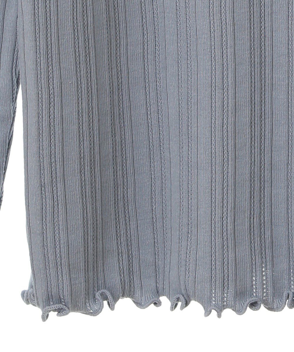 earth music&ecology ランダムチェーンリブハイネックプルオーバー 