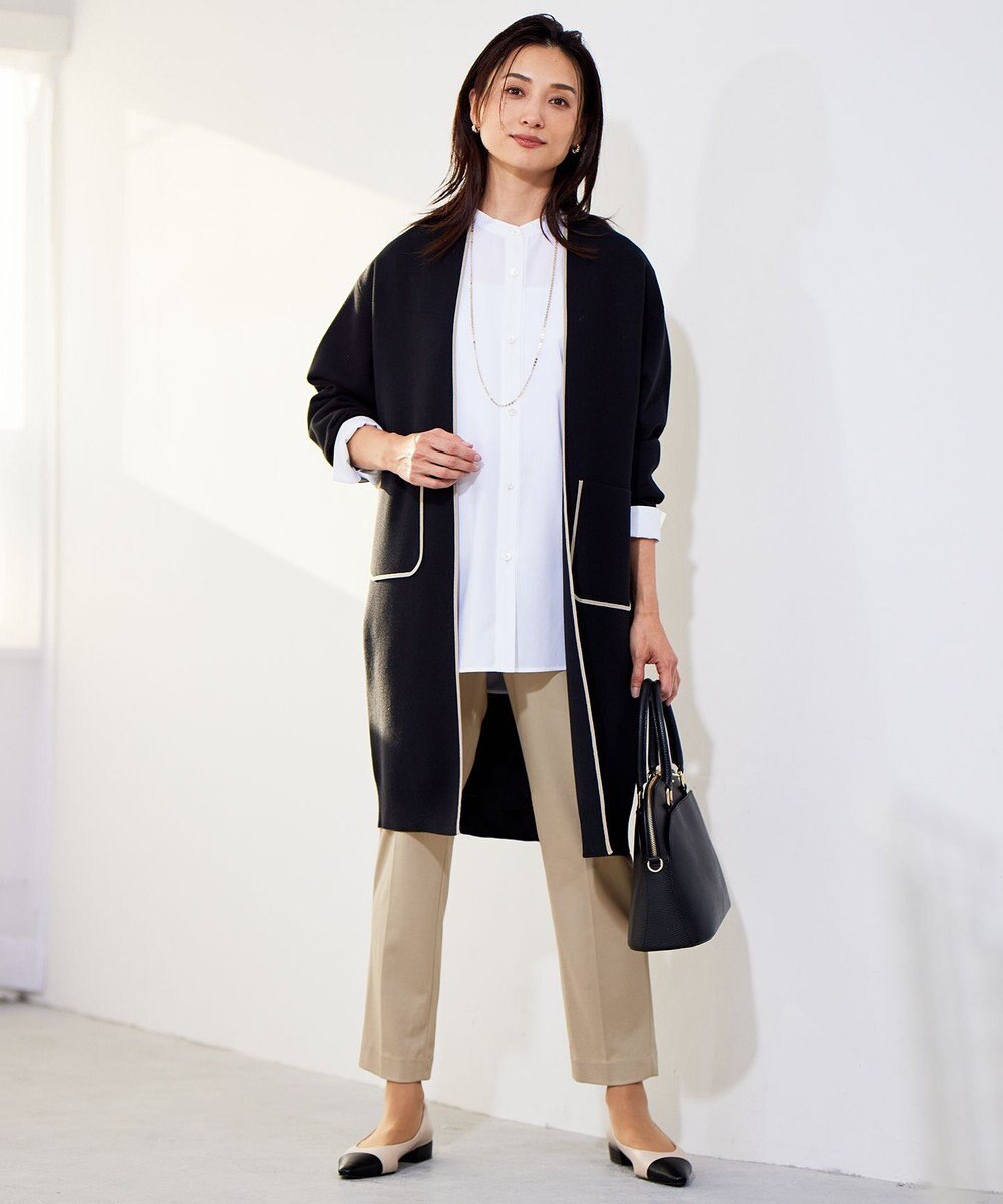 自由区 ライトフィールジャージータックテーパード パンツ 