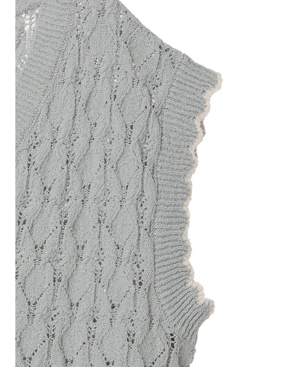 earth music&ecology クロッシェラインニットベスト 