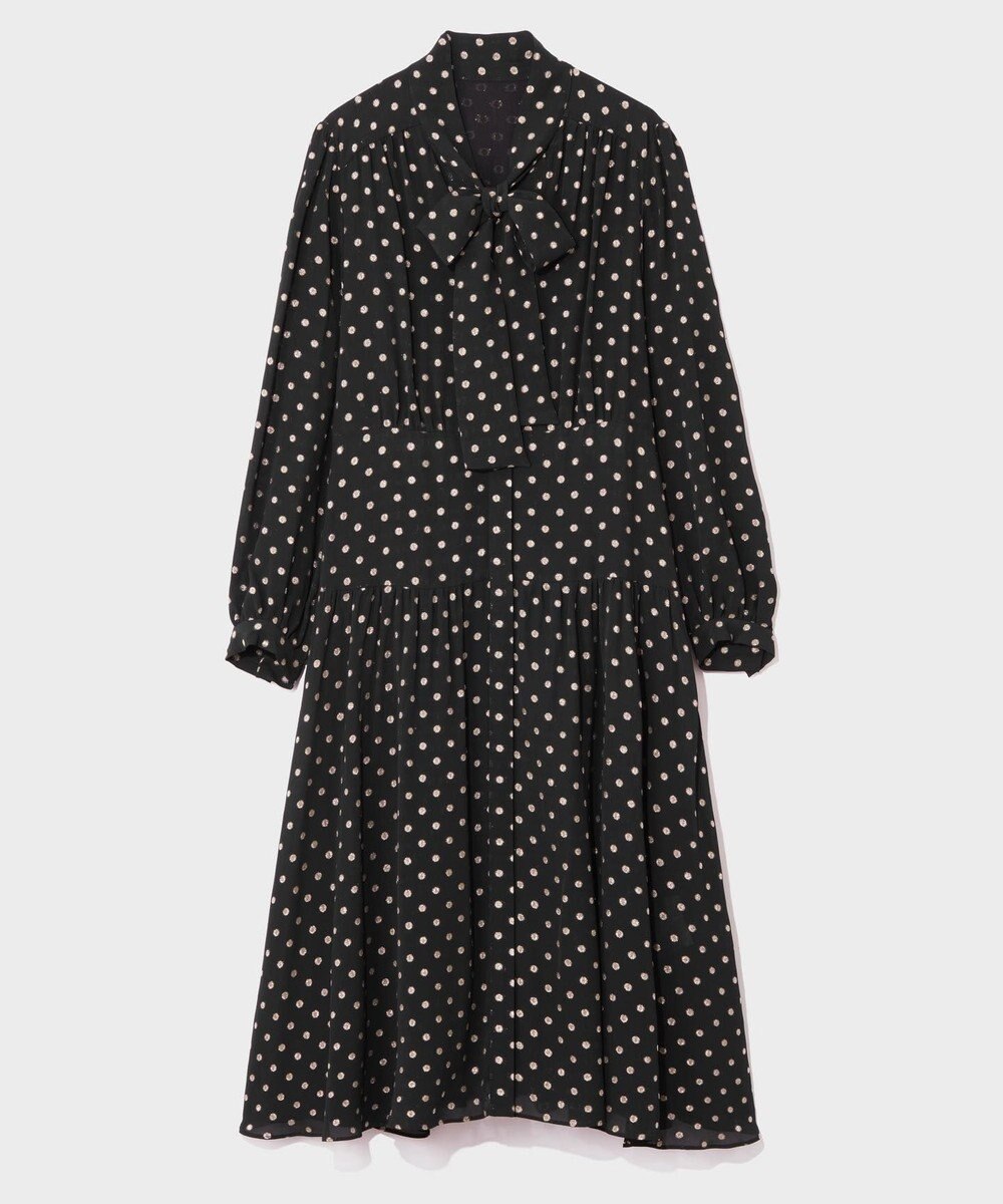 GRACE CONTINENTAL ドットラメジャガードドレス 