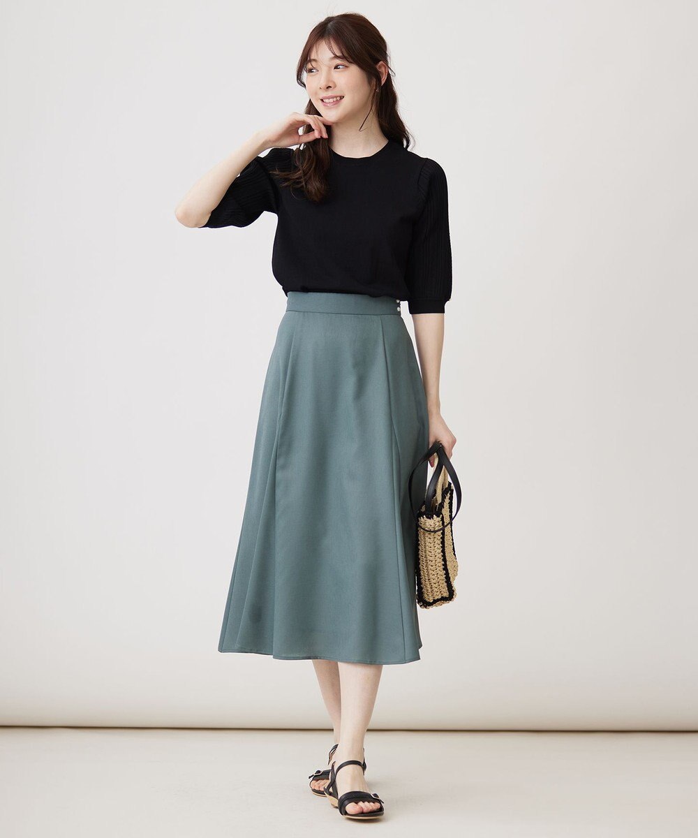 ANY SIS S 【接触冷感 ・UVケア】シアースリーブ ニット 