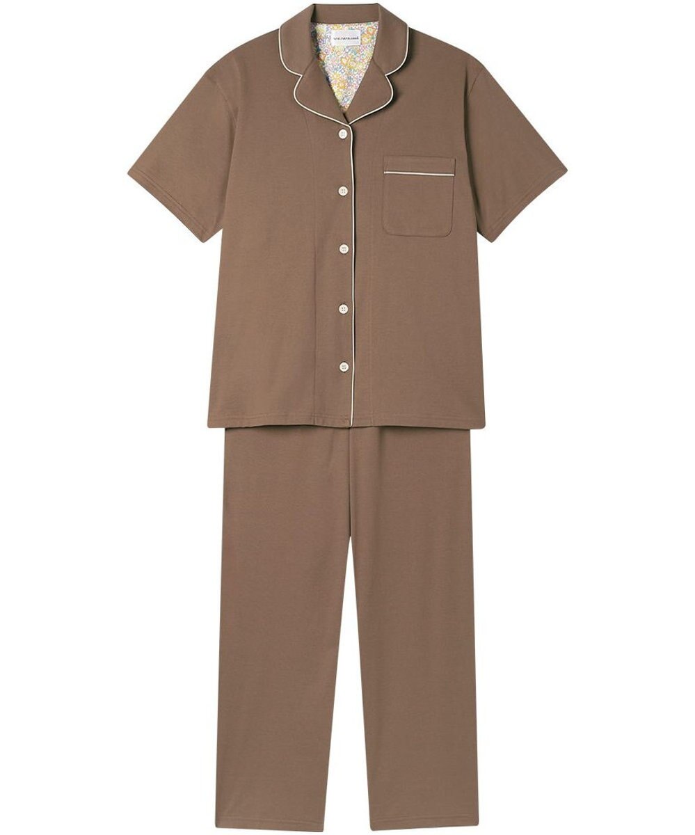 une nana cool 【綿100%】60/2 やわらか天竺 半袖開襟パジャマ MADE WITH LIBERTY FABRIC 