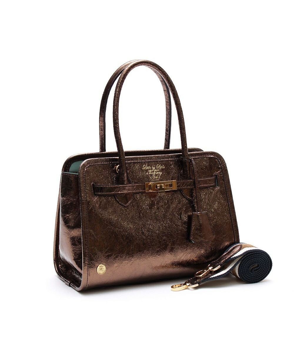 A.D.M.J. 【牛革】クラックメタル/イタリアンレザー前金具付トートM 