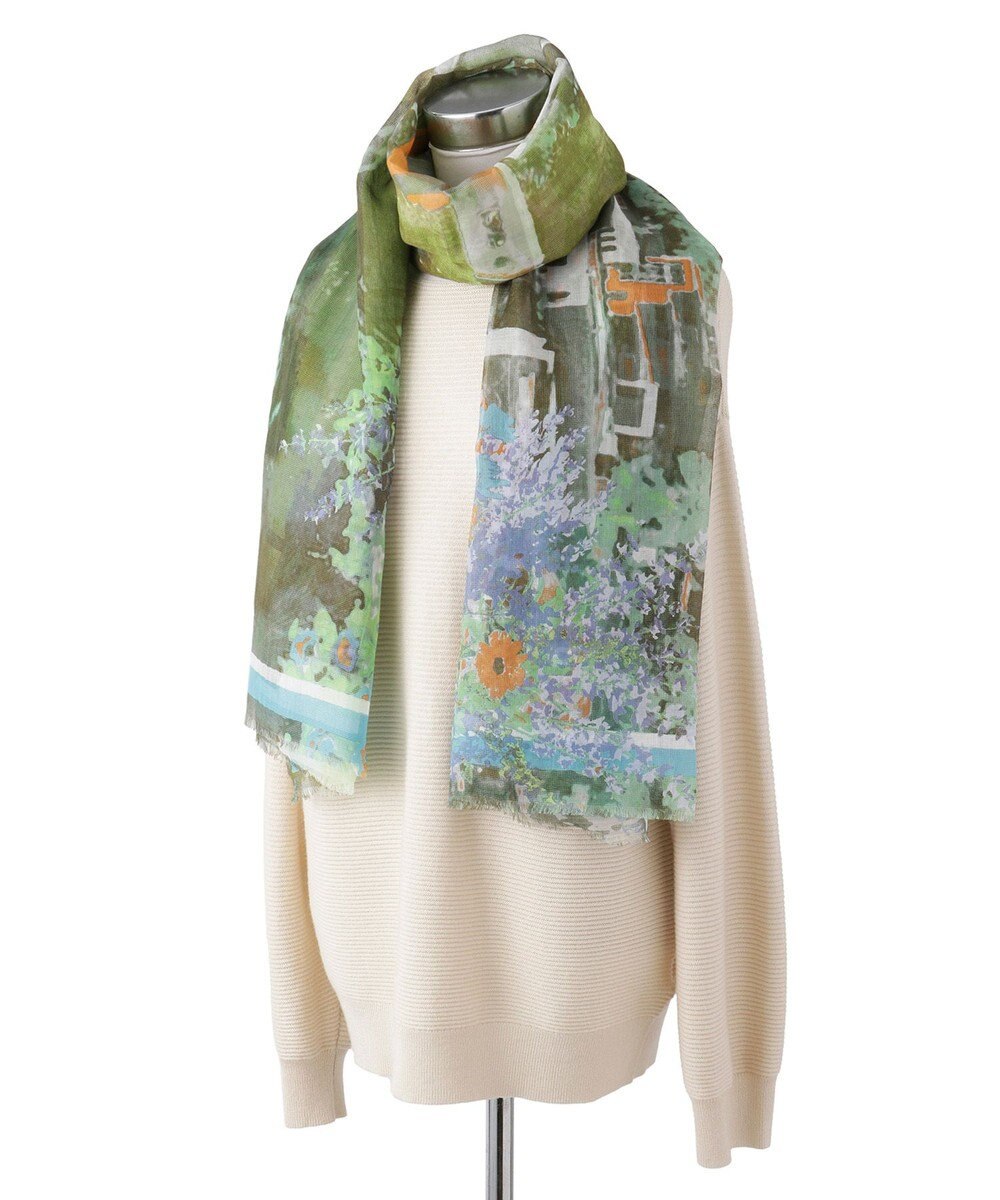 MOONBAT Hanato(ハナト) コットンシルクビッグストール／70×175cm 