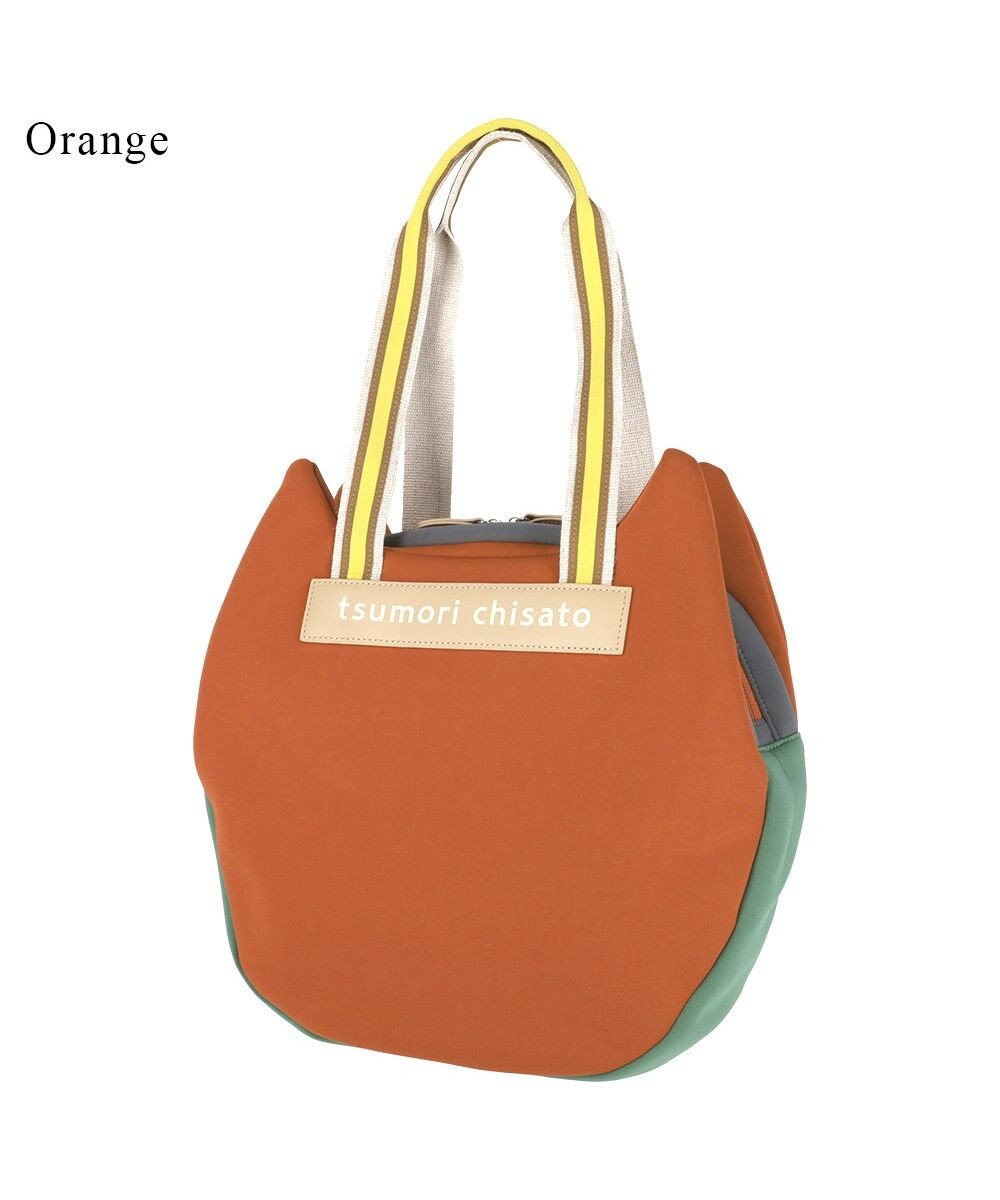 tsumori chisato CARRY ネコかおウレタン ショルダーバッグ 中サイズ 猫モチーフ トートバッグ 
