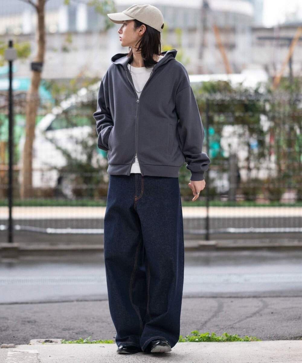 WEGO 【ユニセックス着用ITEM/SMLサイズ展開】ボンディングZIPパーカー 